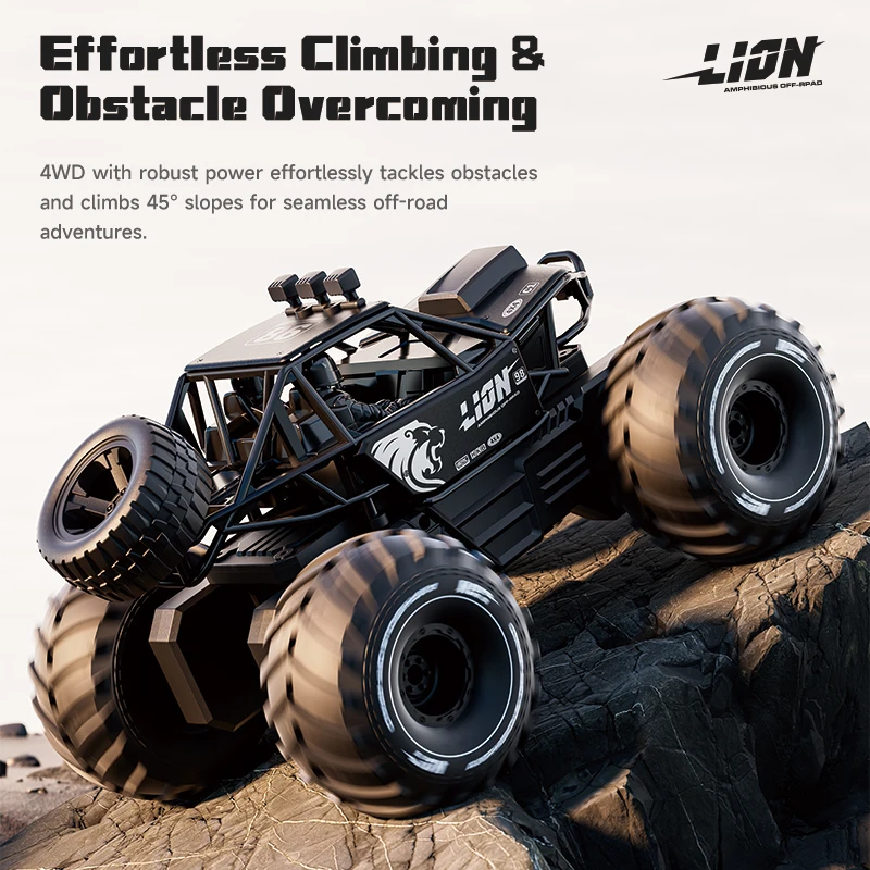 Crawler Buggy RC Tout Terrain 4WD avec Caméra et Gyroscope