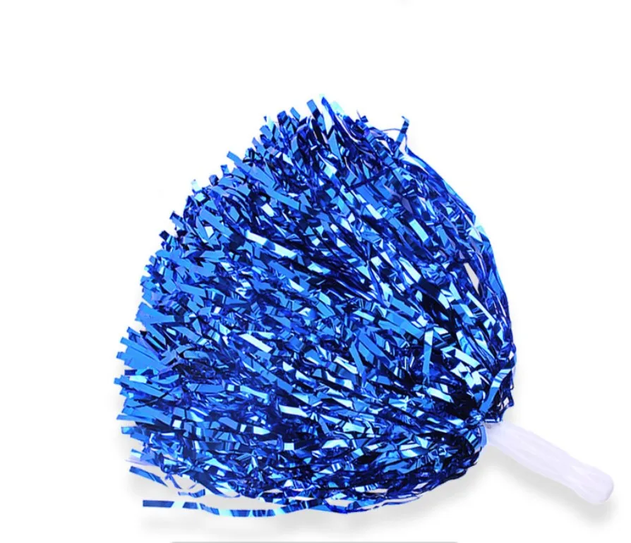 Promo Different Color PET Cheerleading Metallic Sport Cheering Pom Poms