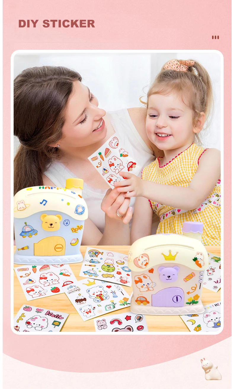 Incassable Plastique épais Incassable Pour Enfants | Décoration De Table | Cadeau Anniversaire Noël | 18.5x14.5x13 Cm Tirelire Panda