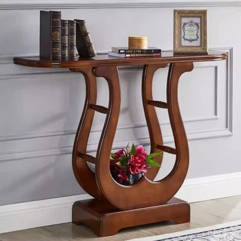 Consolle di lusso nordica Consolle da soggiorno dal design minimalista in legno Consolle moderna e unica Mobili per la casa Meuble