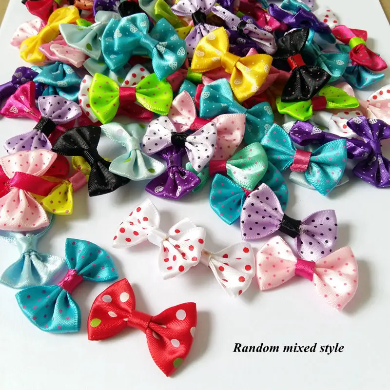 50pcs-lot-Ribbon-bow-flowers-appliquest-craft-Accessories-Wedding ...