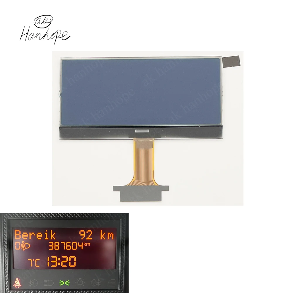 Dashboard LCD Display Screen For Fiat Ducato 3rd-gen Fiat Ducato Instrument Cluster COG-VLIT1343-02 Black Version lcd display
