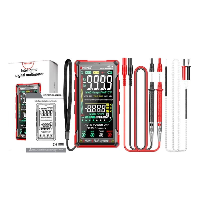 

69HC Digital Meter 9999Counts Live-Wire NCV- Duty Cycle Multimeter Detector- Tester Data Retention Auto-off Operated