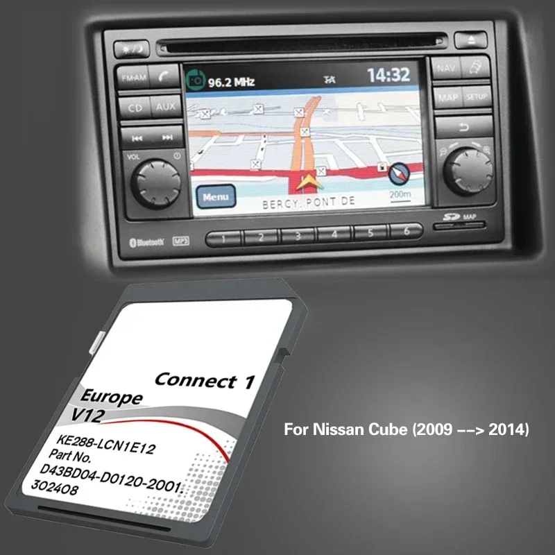 닛산 큐브 2009 2014 독일 크로아티아 자동차 지도 SD C1V12 네비게이션 ..