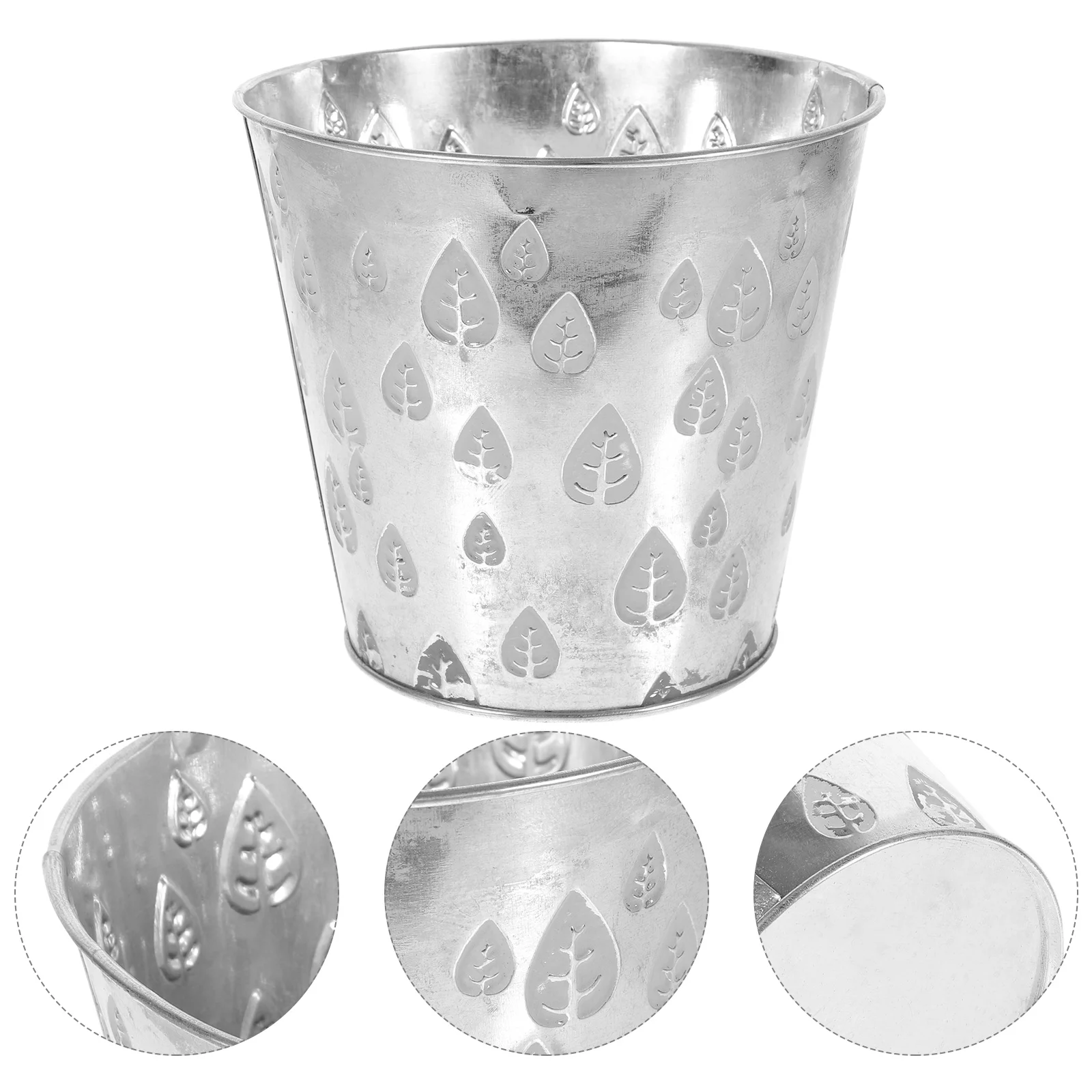 

Large Round Vase Metal Container Retro Flower Container Flower Bucket Vintage Iron Flowerpot