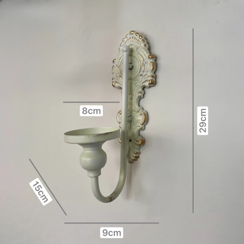 Cast Iron Wall Mounted Candle Holder Rustic Home Decor