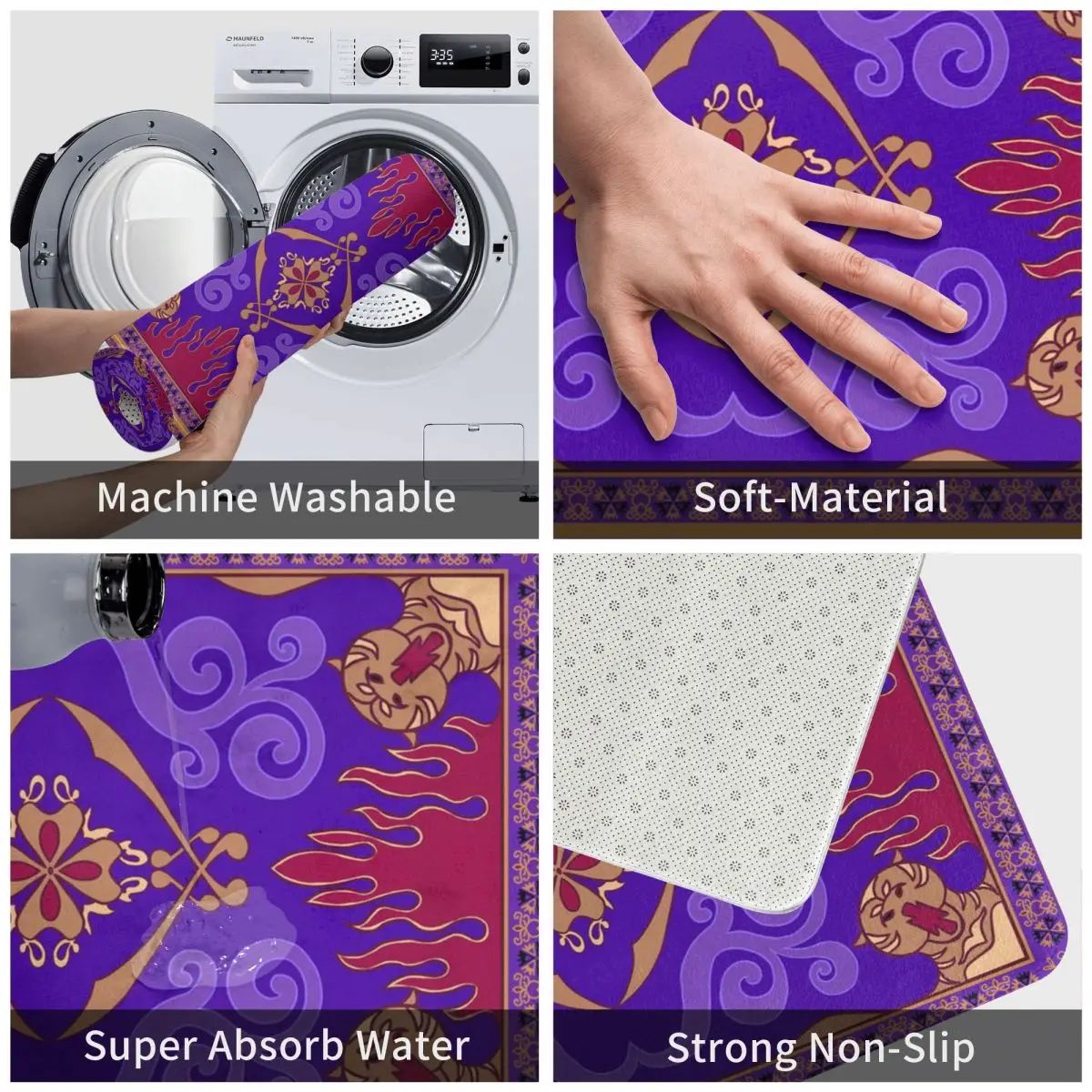 Aladdin Carpet for Living Room Home Decorations Sofa Table Large Area Rugs Bedroom Bedside Non-slip Floor Mat Bathroom Door Mat 6