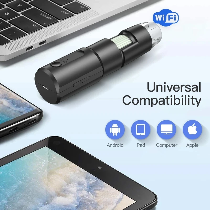Skin Tester Scalp Detector Portable 1000x Magnification Digital Wifi Wireless Microscope for Skin Scalp Analysis