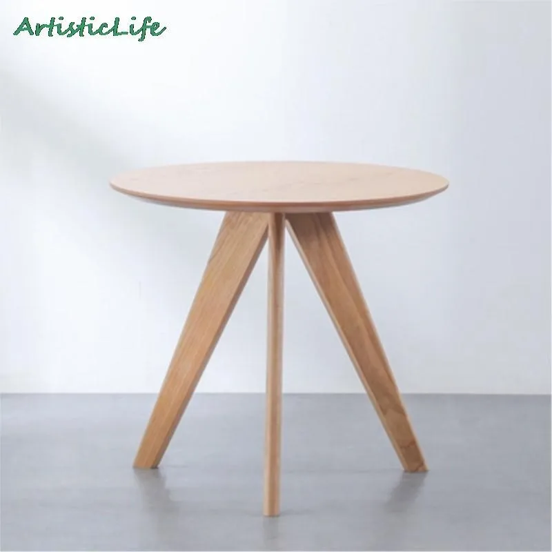 

ArtisticLife Japanese-style Small Coffee Table Simple And Creative White Small Round Sofa Side Table Free Shipping