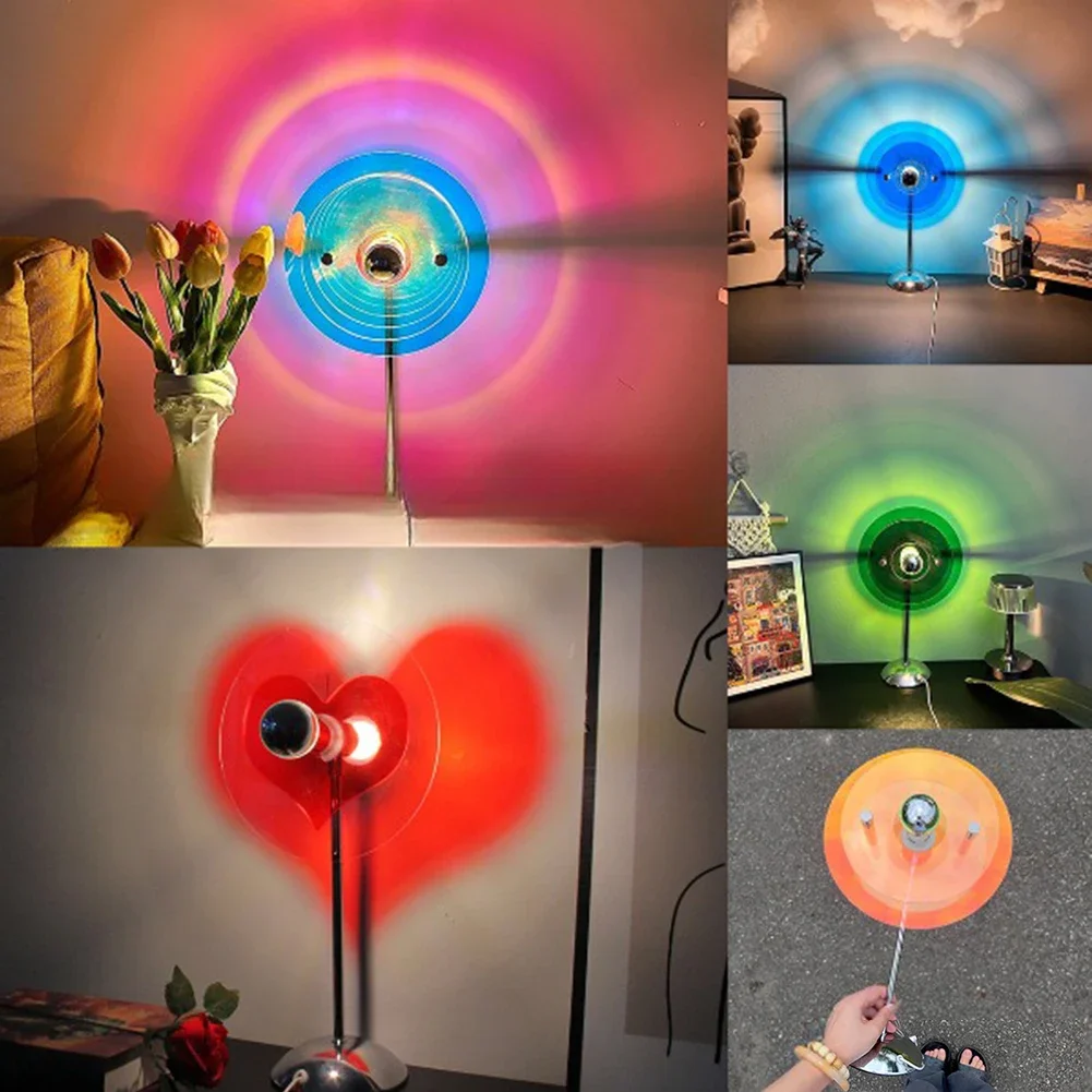 USB Table Lamp Romantic Love Projector Lamp with On/off Switch Shadow Desk Lamp For Photography Home Bedroom Party Decoration