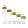 6units Glass Bottle with Aluminum Bamboo Double Cap 50ml 80ml 100ml 150ml 190ml Glass Storage Jars Candy Food Leak proof Bottles 2