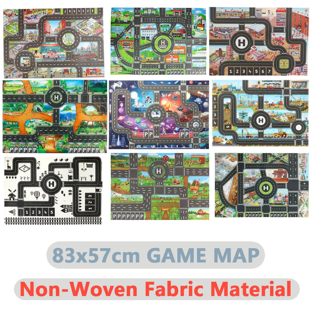 Baby City Traffic Road Map Kids Toy Parking Lot Roadmap 83*58cm