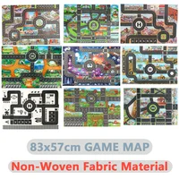 Baby City Traffic Road Map Kids Toy Parking Lot Roadmap Traffic Signs 83*58cm Climbing Playing Mat Play 9Style Game Mat Carpet 1