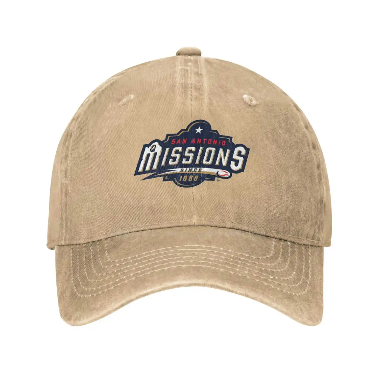 

San Antonio Missions Logo Fashion quality Denim cap Knitted hat Baseball cap