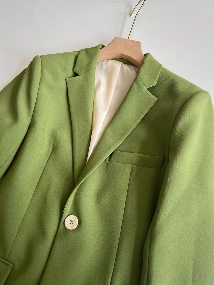 Avocado Green Oversized Blazer – Bulb Fashion