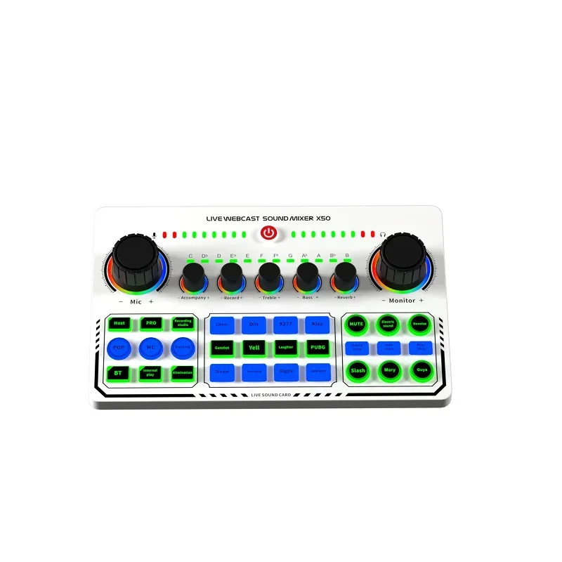 라이브 스트리밍용 사운드 보드, 휴대폰 PC 컴퓨터 DJ 뮤직 스튜디오 믹서