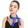 2024 New Fashion Women Satin Silk 60x60CM Square Hijab Solid Color Lady Silk Sunscreen Versatile Bandana Scarves 6