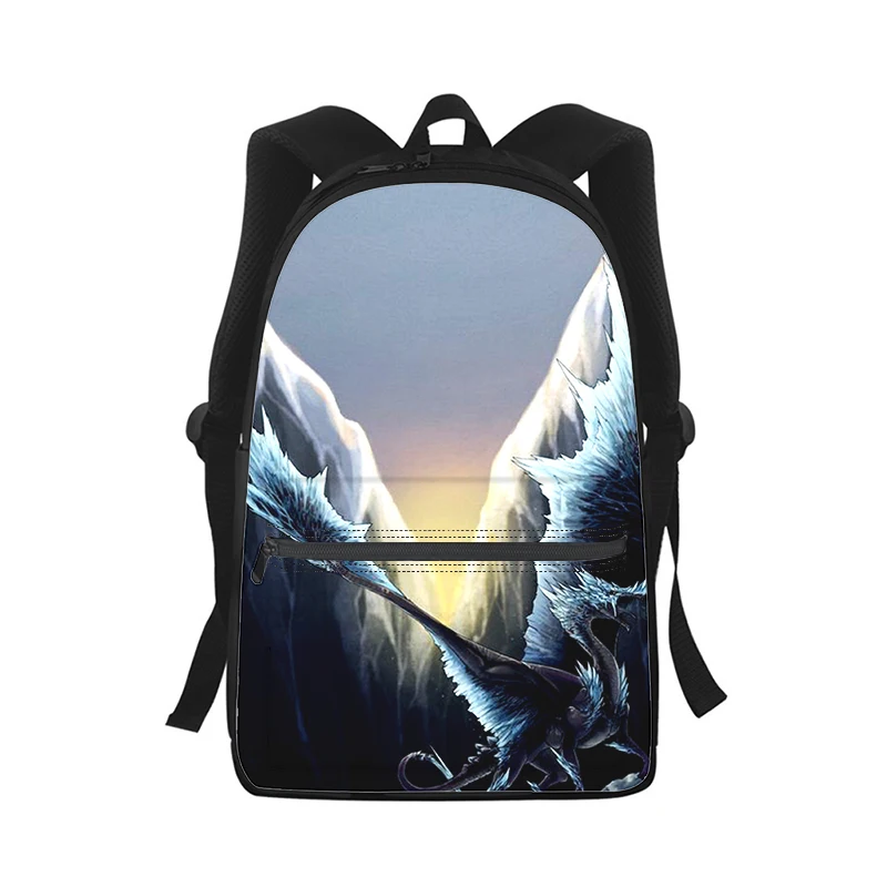 Monster Hunter World: Iceborne Men Women Backpack 3D Print Fashion Student School Bag Laptop Backpack Kids Travel Shoulder Bag