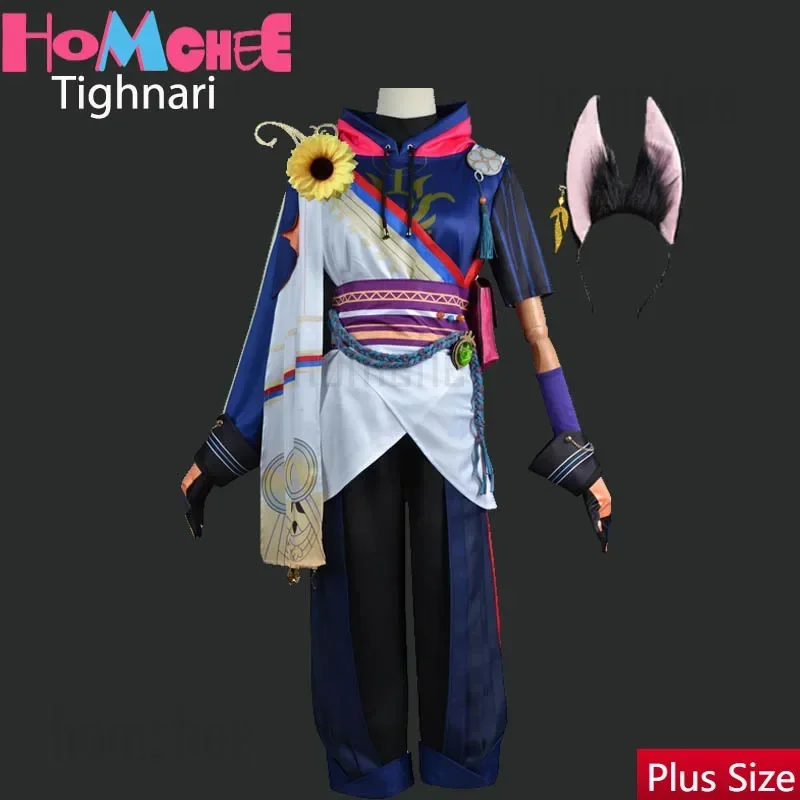 

Impact Tighnari Game Costume, Full Set with Ears, Comic Clothes for Halloween