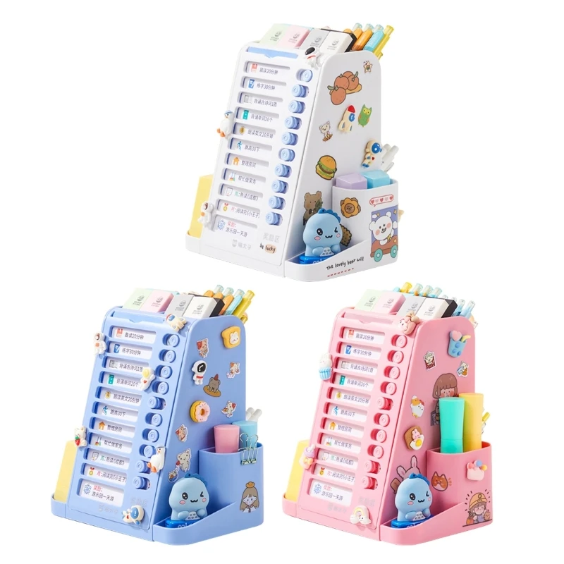 

DXAB Multifuntion Self-discipline Card Weekly Plan Board Schedule Reusable Class Task Planning Board 2-in-1 Pen Holder