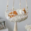 Cat Hammock Hanging Basket Swing Window Cute Pet Cat Hand-woven Cotton Rope Bed Kitten House Tent Pet Accessories