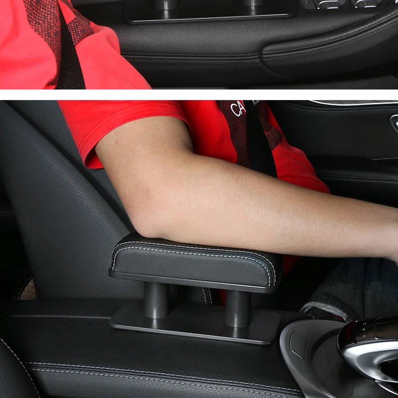 JFBONIN Universelle Premium PU-Leder Auto-Armlehnenauflage Rutschfeste Weiche Schaumstoffpolsterung ABS-Kunststoffrahmen Konsolenabdeckung – Detail 15