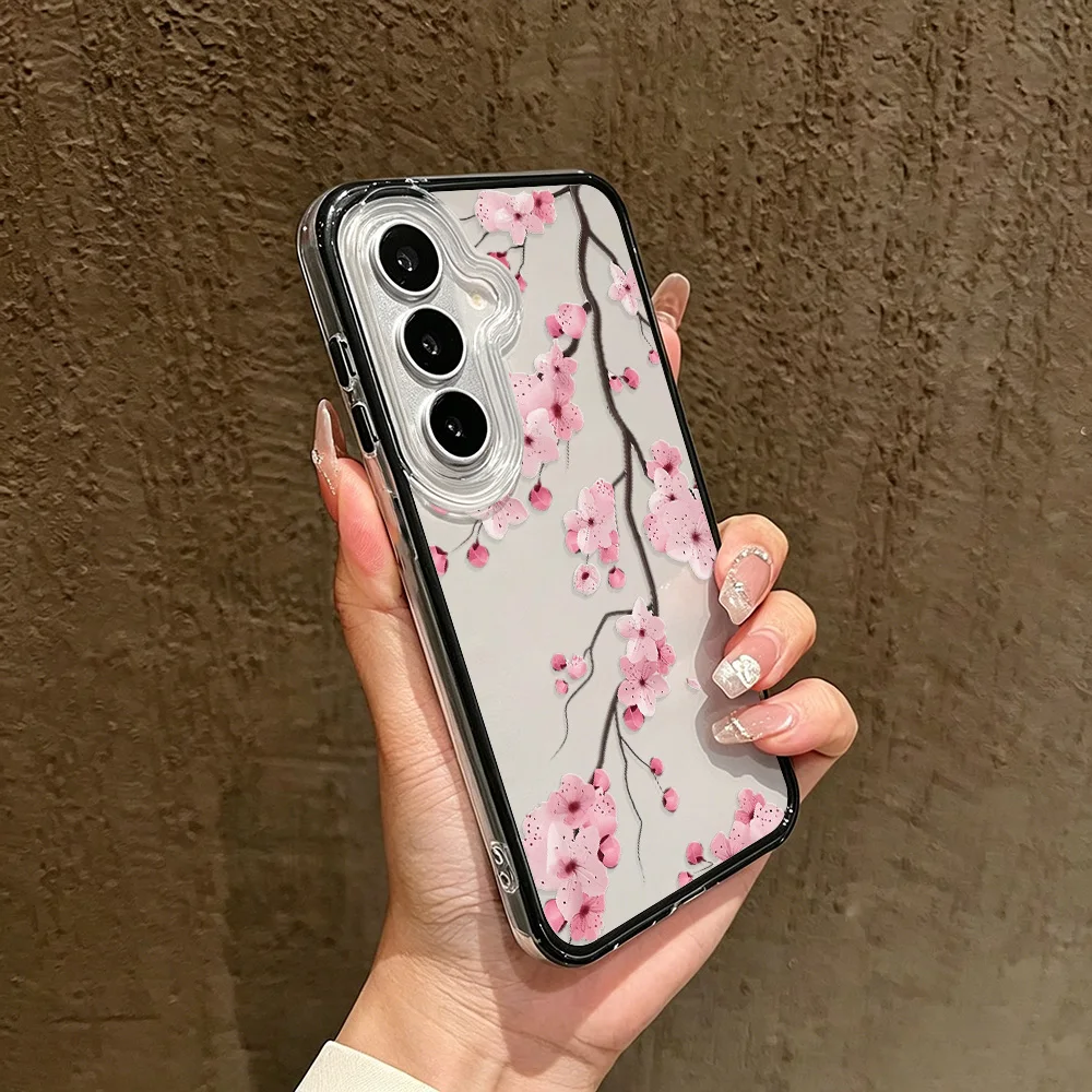 Peach Blossoms Transparent TPU Phone Case Cover