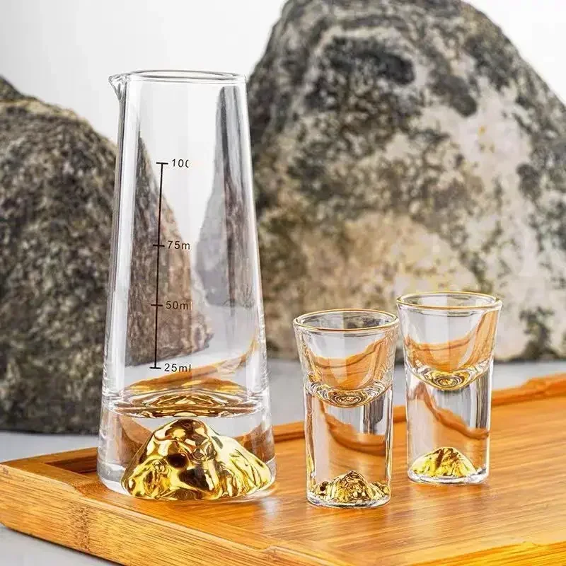 Lead-free Crystal Glass Gild Built In 24K Gold Leaf Small Shot Glass Luxury  Golden Vodka Spirit Small Wine Glasses Drinking Cups - AliExpress