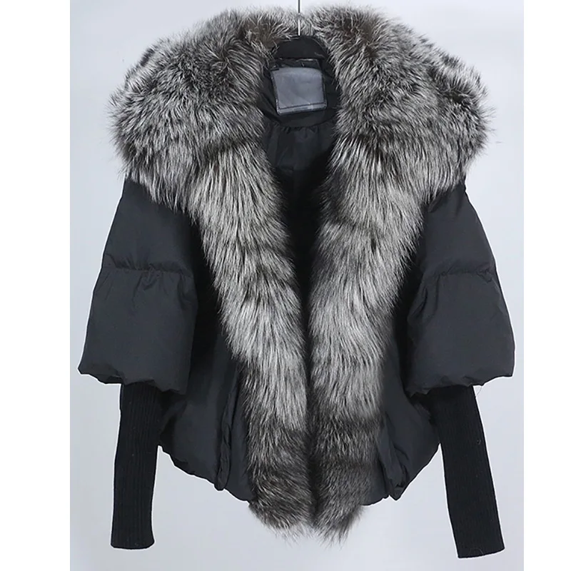 The New Fashion Style Raccoon Black Fox Genuine Fur For Women Coat Popular Winter Keep Warm Slim Fitting Various Colour Coat