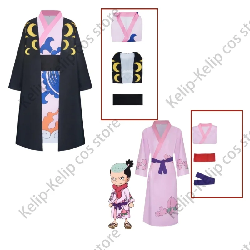 

Костюм для косплея из аниме «козуки момоносукэ», японское Розовое Кимоно для детей в стране вано куни, халат для мужчин, костюм на Рождество и Хэллоуин