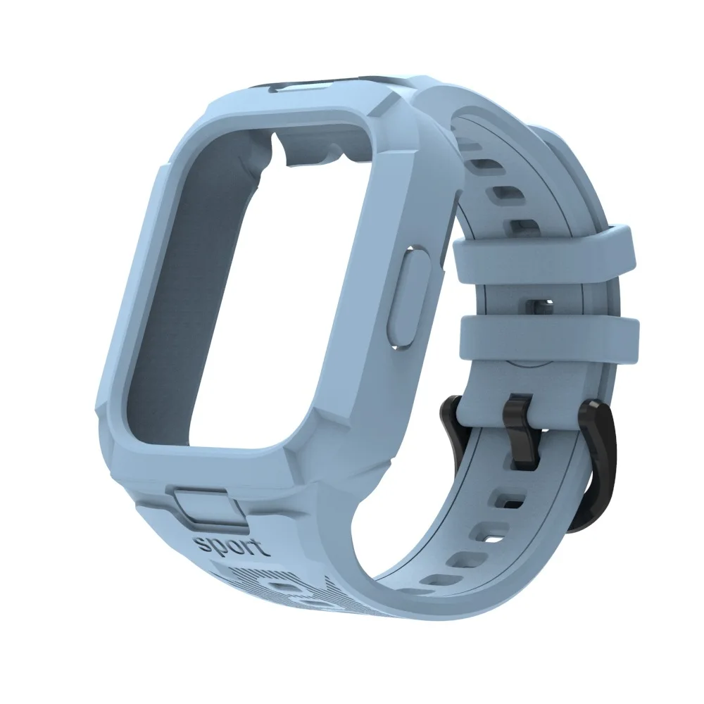 Silicone Strap and TPU Protective Case for Smartwatch - Sport Bracelet Accessory