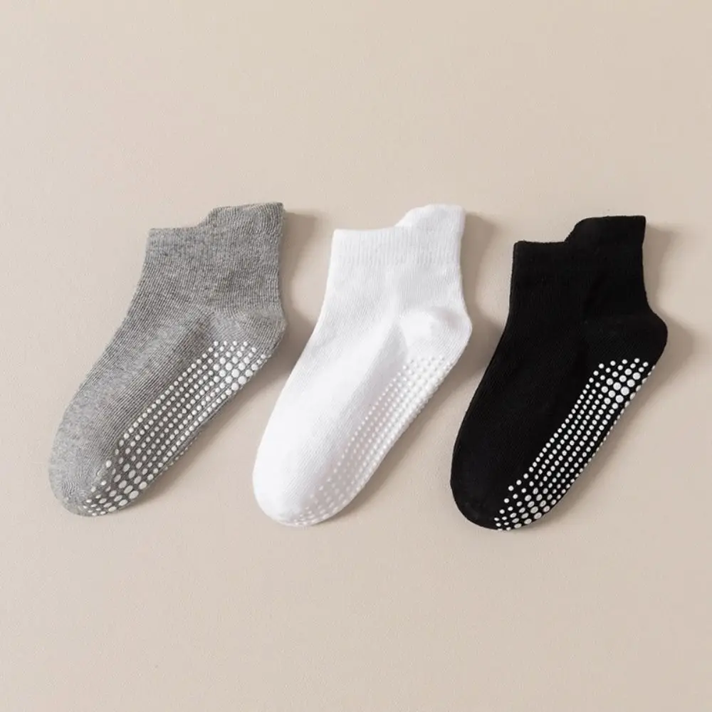 6Pairs Cute Cotton Baby Solid Socks Newborn Non-slip Tube Sock Short Infant Toddle Walking Socks First Walkers