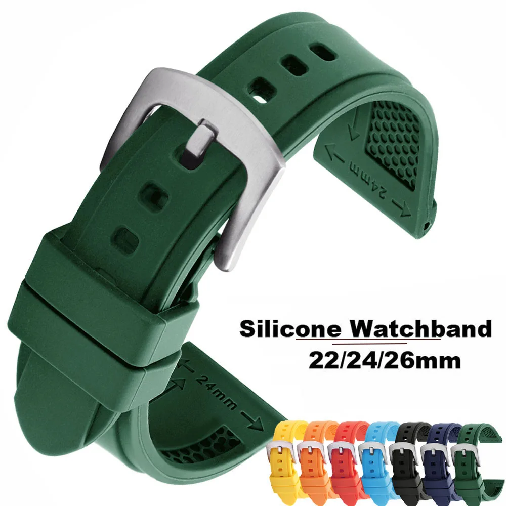 Cinturino In Silicone Per Rolex Water Ghost Cinturino In Gomma Morbida Per Galaxy Watch4 Bracciale Da Polso 22Mm 24Mm 26Mm Accessori