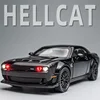 Dodge Challenger Hellcat Toy Car for 1: 32 Scale Die Cast Metel Cars Toy Pull Back Hellcat Model Cars with Sound and Light Hellc 1