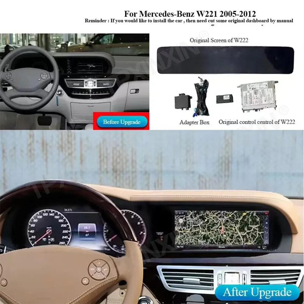 

Автомобильный радиоприемник, стереоприемник Android для Benz W221 2005 2006 2007 2008 2009 2010 2011 GPS Navi, Автомобильный мультимедийный Головной блок