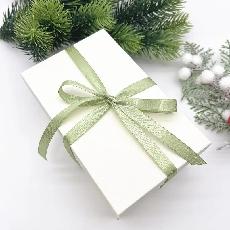 Elegant Sage Green Satin Ribbon – 25 Yards of Premium Fabric Silk for Gift Wrapping, Hair Bows, and DIY Crafts