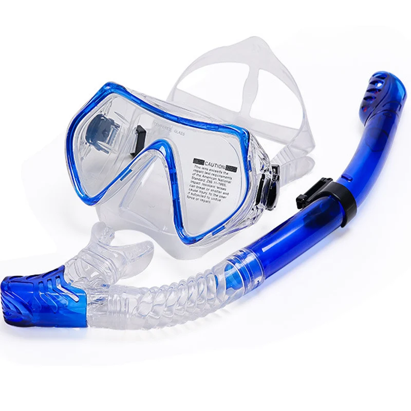 Snorkel Diving Mask Set with Anti-Fog Spray Goggles Glasses Swimming Easy Breath Tube