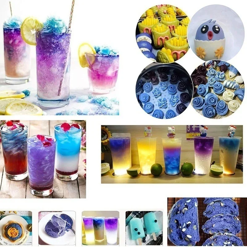 Natural Thai Blue Butterfly Pea Flower Tea Used for Baking Coloring Bathing Skin Care DIY Dessert Cake Help Detoxification