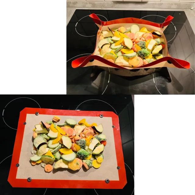 Heat-Resistant Leakage Silicone Baking Mat Sheet Nonstick Oven Mesh Pad Small Button Design Glass Fiber  Bakeware Baking Mat 3