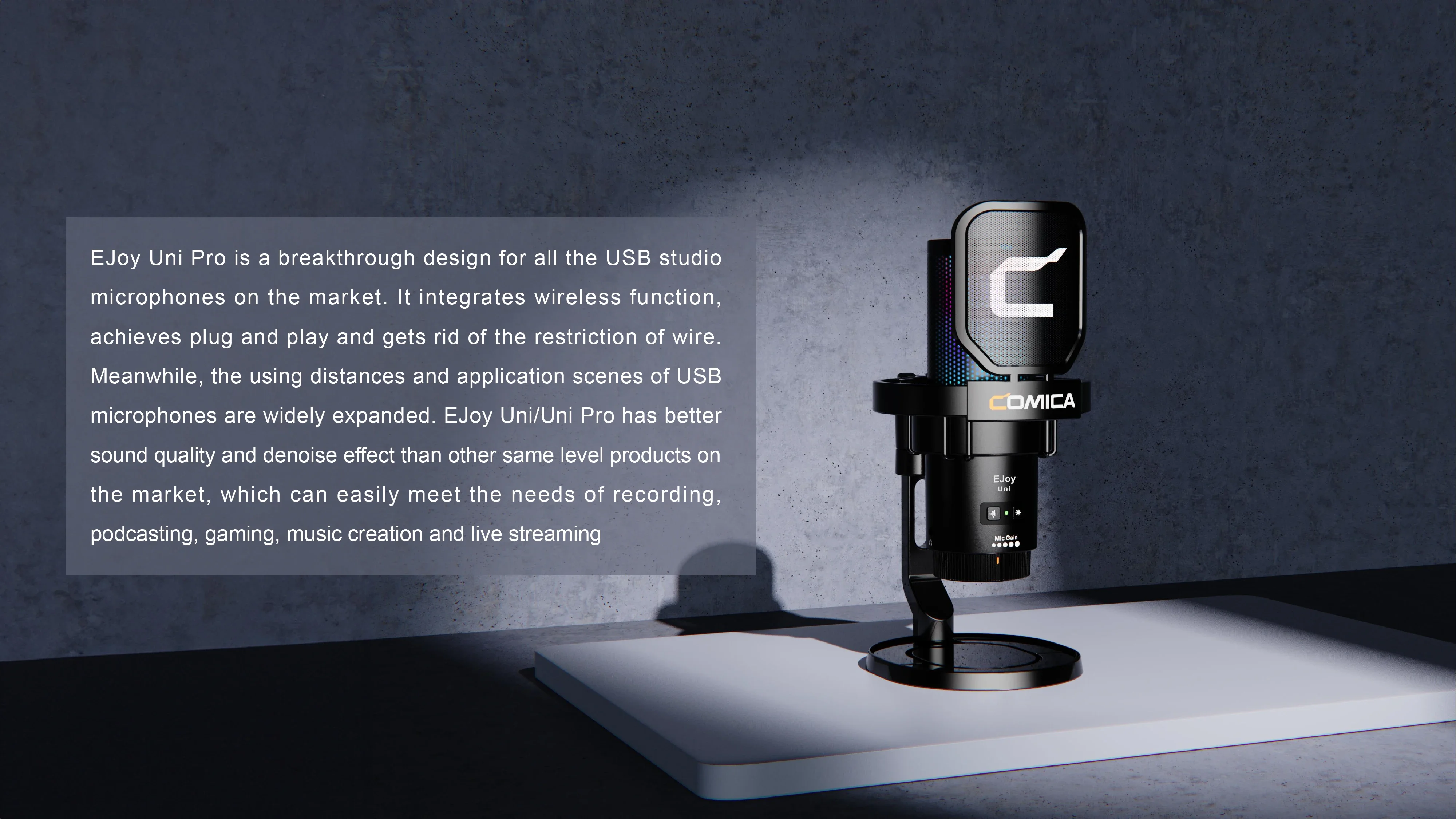 EJoy Uni Pro RGB ワイヤレスマイク 新品未使用 ComicaがEjoy