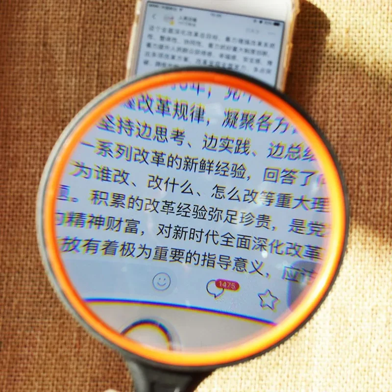 Magnifying Glass 6X 7X 8X 10X Magnifying Glass For Kids Seniors Handheld Reading Magnifier Magnifying Lens For Reading Science Nature Exploration