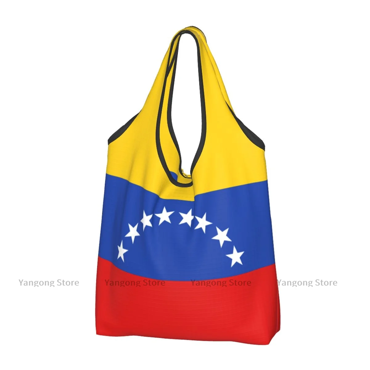 

Shopping Bag Venezuelan Flag Eco-friendly Folding Reusable Portable Shoulder Handbag for Travel Grocery Bag