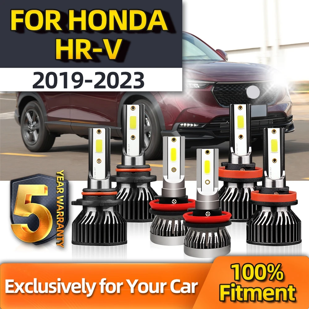 

TEENRAM 6x LED Headlight CSP Car Lamps White High/ Low Beam 9005 H11 Fog Light H11 For Honda HR-V 2019 2020 2021 2022 2023