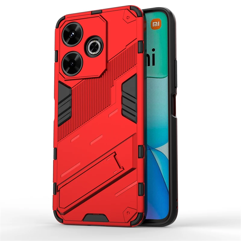 Enhanced Silicone Armor Phone Case with Invisible Holder