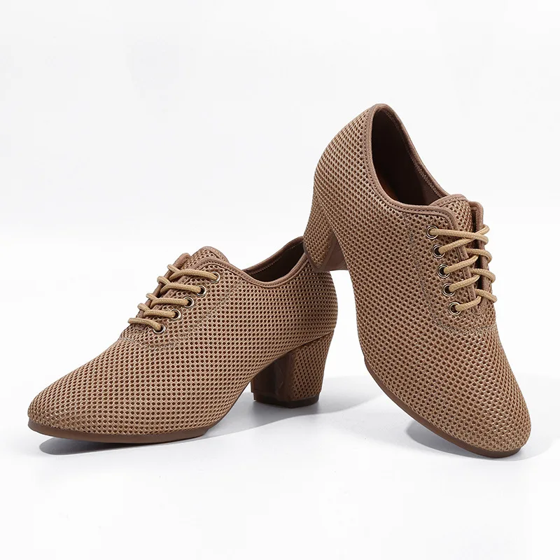 Salsa Dance Shoes Mesh Canvas For Men Women Standard Outdoor Modern Ballroom Tango Latin Jazz