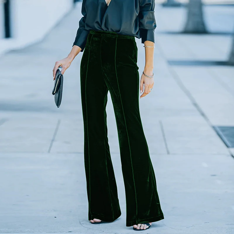 Рисунок 5 - Брюки-клеш Женские бархатные с высокой талией