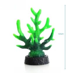 Exquisite Underwater Seaside Scenery Decor with Artificial Coral Branches, Rockery Elements, and Shells (Green)