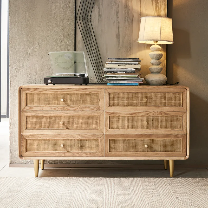 

Solid wood six drawers modern home B&B simple living room storage drawer dining room sideboard