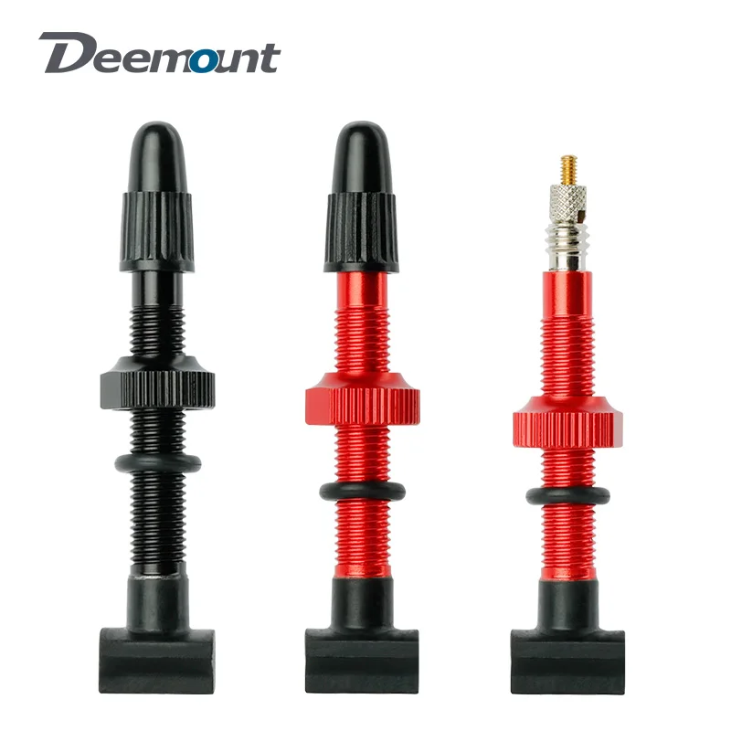 Bicycle Tubeless Valve Deemount Presta Nipples F/V Valves Anodized Aluminum Stem Brass Core Integrated Rectangle Base