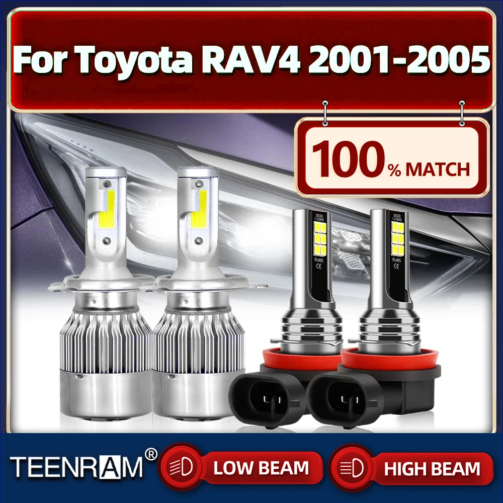 

H4 Canbus Led Car Lights 40000LM 240W Car Headlight Bulbs 9006 HB4 Fog Lamps 12V 6000K For Toyota RAV4 2001 2002 2003 2004 2005